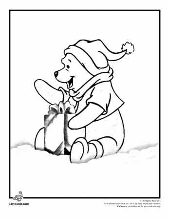 Winnie the Pooh Christmas Coloring Page | Cartoon Jr.