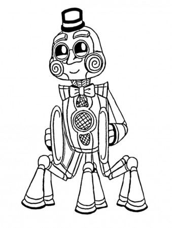 Music Man FNAF Coloring Page - Free Printable Coloring Pages for Kids