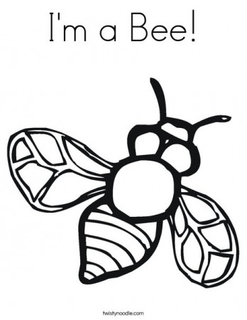 I'm a Bee Coloring Page - Twisty Noodle