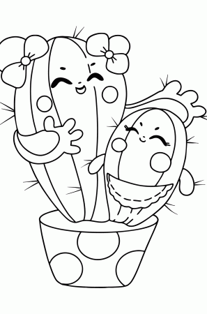 Cactus coloring pages - Download, Print, and Color Online!
