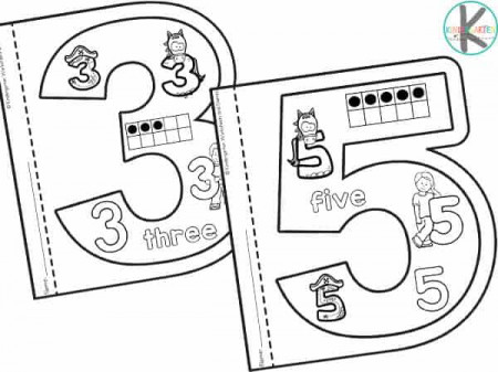 FREE Number Coloring Pages 1-10 Worksheets