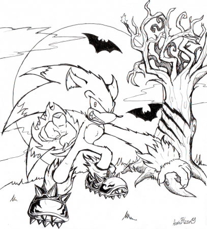 Sonic The Werehog - Coloring Pages for Kids and for Adults