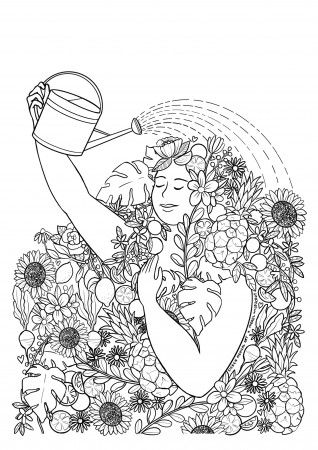 Sieben Medical Art - selfcare colouring page