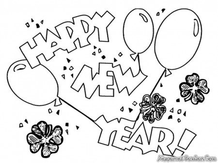 Instructive Free Happy New Year Coloring Pages Merry Christmas And ...