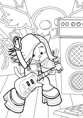 Rockstar Coloring Pages Printables | Star coloring pages, Cartoon ...