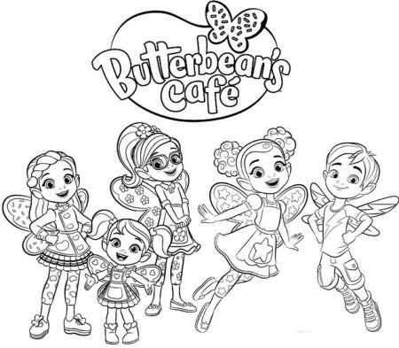 Best Butterbeans Cafe Coloring Page for Little Girls | Coloring pages,  Cartoon coloring pages, Disney coloring pages