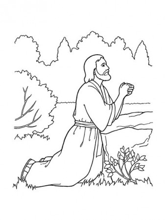 jesus praying in the garden of gethsemane clipart - Clip Art Library