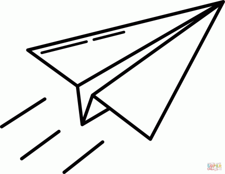 Paper Airplane coloring page | Free Printable Coloring Pages