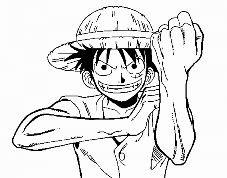 Colored page Monkey D. Luffy painted by ...