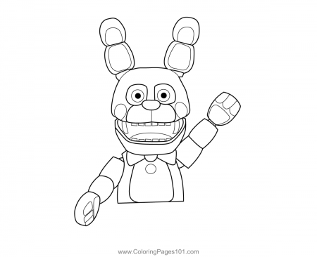 Bon Bon FNAF Coloring Page for Kids - Free Five Nights at Freddy's  Printable Coloring Pages Online for Kids - ColoringPages101.com | Coloring  Pages for Kids
