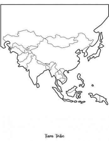 World Map Coloring Pages - Now With Continents | Tiara Tribe