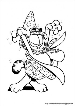  Garfield Halloween Coloring Pages