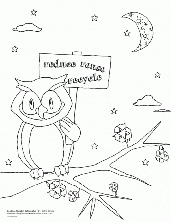 Recycle Coloring Sheet | Doodles Ave