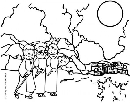 Road To Emmaus- Coloring Page « Crafting The Word Of God