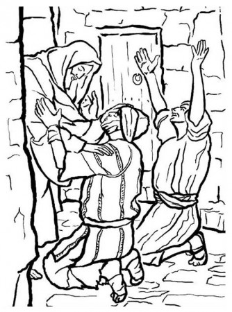 People Worship the Miracles of Jesus Coloring Page - NetArt