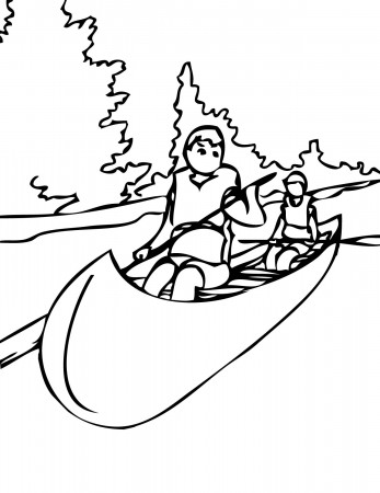 Canoe clipart coloring page, Canoe coloring page Transparent FREE for  download on WebStockReview 2020