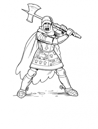 Knight With Giant Axe Coloring Page : Coloring Sky in 2020 | Coloring pages,  Online coloring pages, Coloring pages for kids