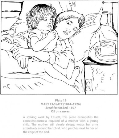 Mary Cassatt Coloring Page