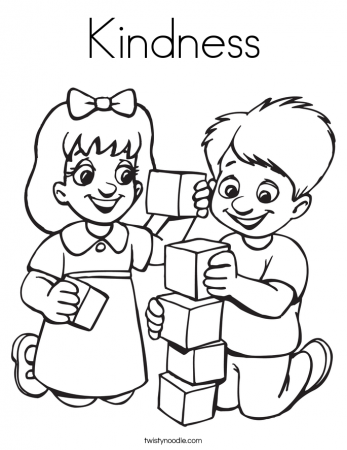 Kindness Coloring Page - Twisty Noodle