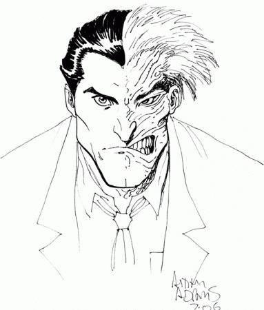 Coloring Pages of harvey two face