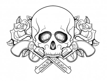 Skull Colouring Pages - Coloring Pages for Kids and for Adults