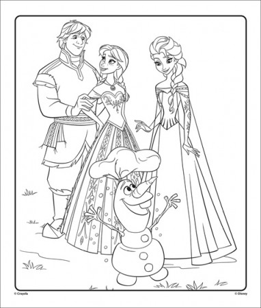 Anna, Elsa & Olaf Frozen 1 | Free Coloring Pages | Crayola.com | crayola.com