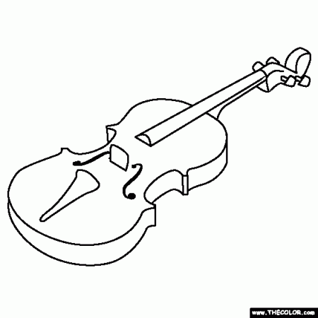 Violin Coloring Page | Coloring pages, Color, Violin