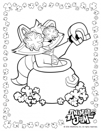 Lucky Day Coloring Pages - Animal Jam Academy