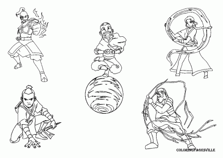 Avatar The Last Airbender - Coloring Pages for Kids and for Adults