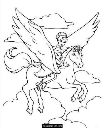 Barbie and horse coloring pages download and print for free