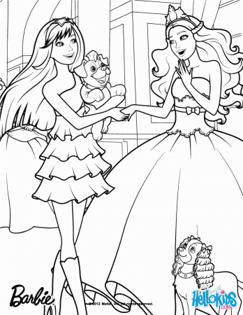 Barbie THE PRINCESS & THE POPSTAR coloring pages - Tori and ...