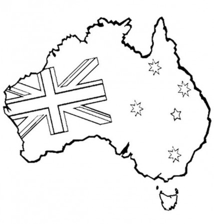 Free Online Printable Kids Colouring Pages - Australian Map ...