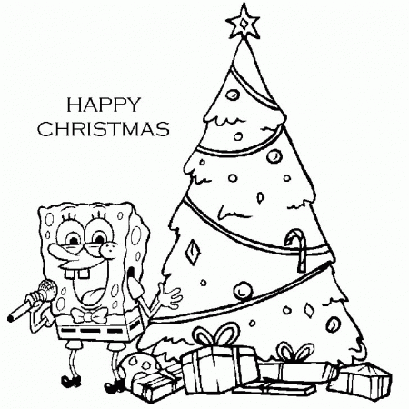 Spongebob Christmas Coloring Pages Free Printable - High Quality ...