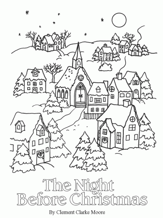 Simply Christmas The Night Before Christmas Coloring Pages Twas ...