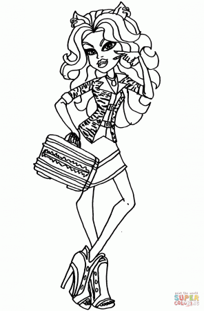 Clawdeen Wolf Schools Out coloring page | Free Printable Coloring Pages
