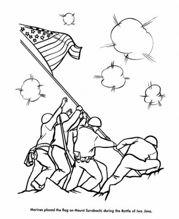 US History Coloring Page - Iwo Jima | World War II Educational ...
