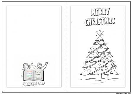 Christmas card free coloring page 05