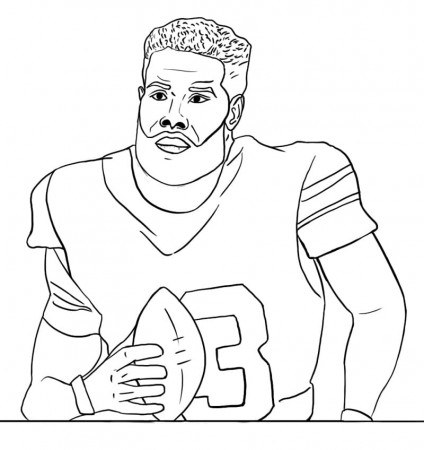Odell Beckham Jr. Coloring Page - Free Printable Coloring Pages for Kids
