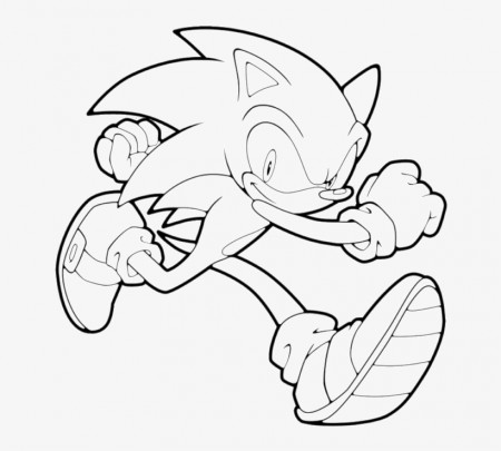 Sonic Is Running Fast And Fabulous Coloring Page - Sonic The Hedgehog 2  Coloring PNG Image | Transparent PNG Free Download on SeekPNG