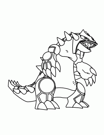 Pokemon Groudon Coloring Pages Sketch Coloring Page