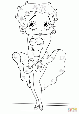 Betty Boop coloring page | Free Printable Coloring Pages