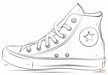 Converse Shoes coloring page | Free Printable Coloring Pages