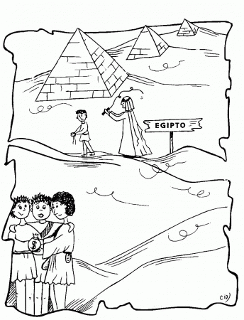 Bible Joseph In Egypt - Coloring Pages for Kids and for Adults