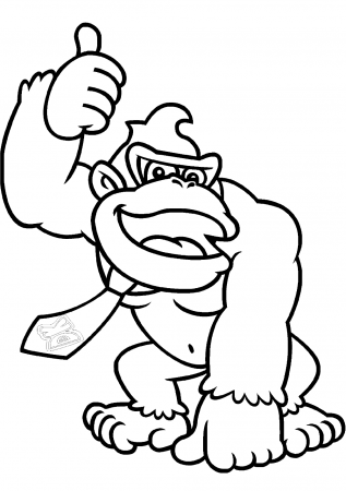 Donkey Kong Coloring Pages | Educative Printable | Coloriage, Dessin  spiderman, Page de coloriage