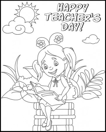 Top Teacher's Day coloring page sheet - Topcoloringpages.net
