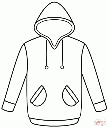 Hoodie coloring page | Free Printable Coloring Pages