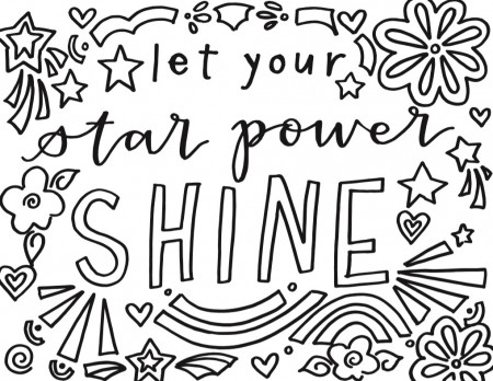 Coloring Sheet: Let Your Star Power Shine | Blog| Girls on the Run