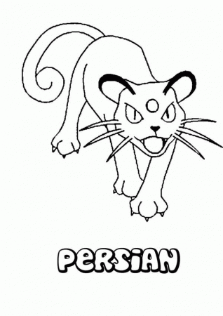 Persian Cat Pokemon Coloring Pages: Persian Cat Pokemon Coloring ...