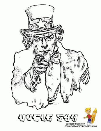 American Symbols - Coloring Pages for Kids and for Adults