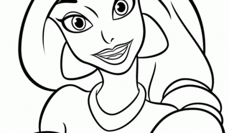 Princess Coloring Pages Girls Jasmine Cartoon - Colorine.net | #12458